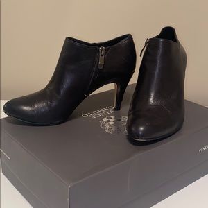 Vince Camuto black leather bootie